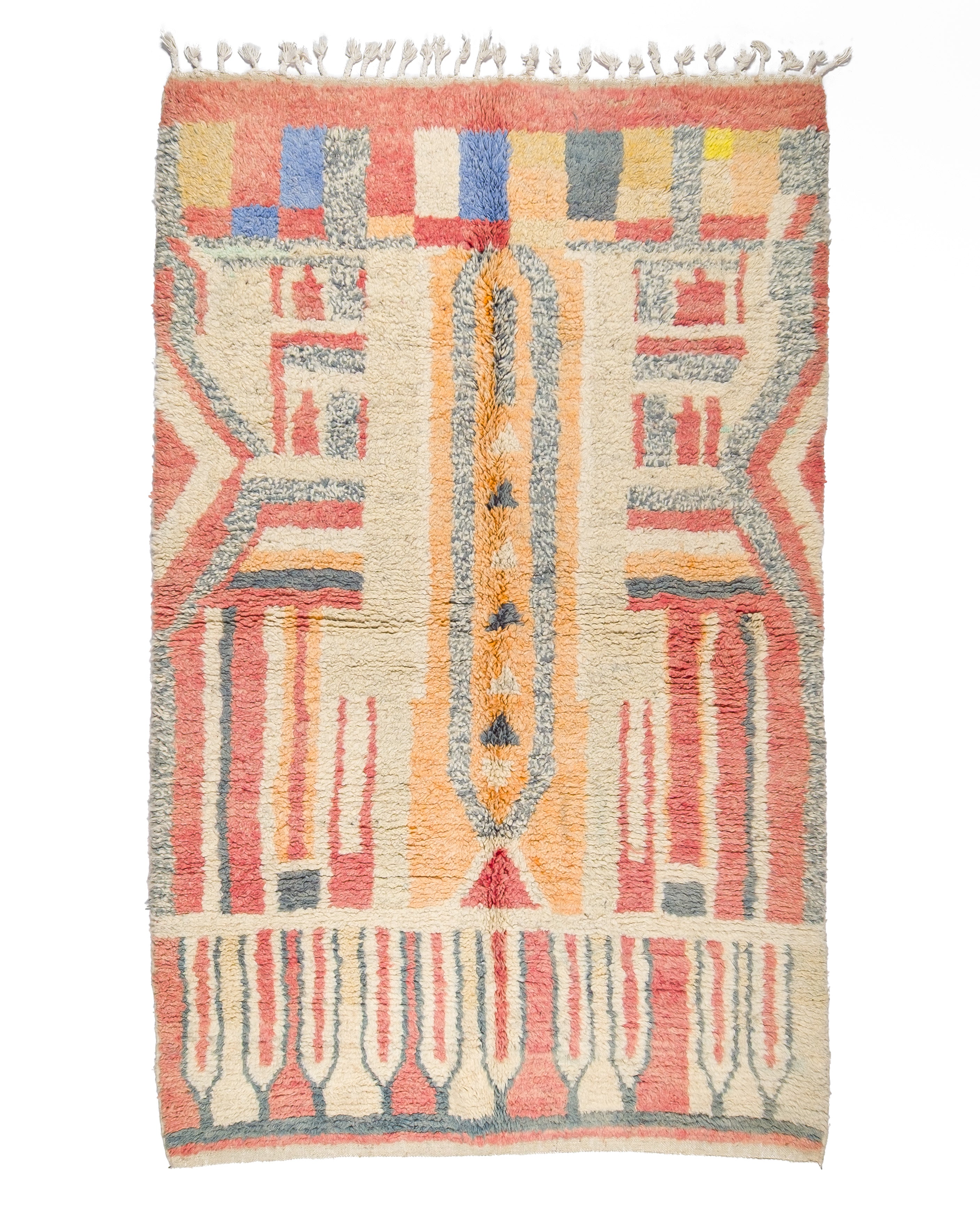 Handmade Moroccan Geometric Wool Rug | 5.1 X 8.2 ft