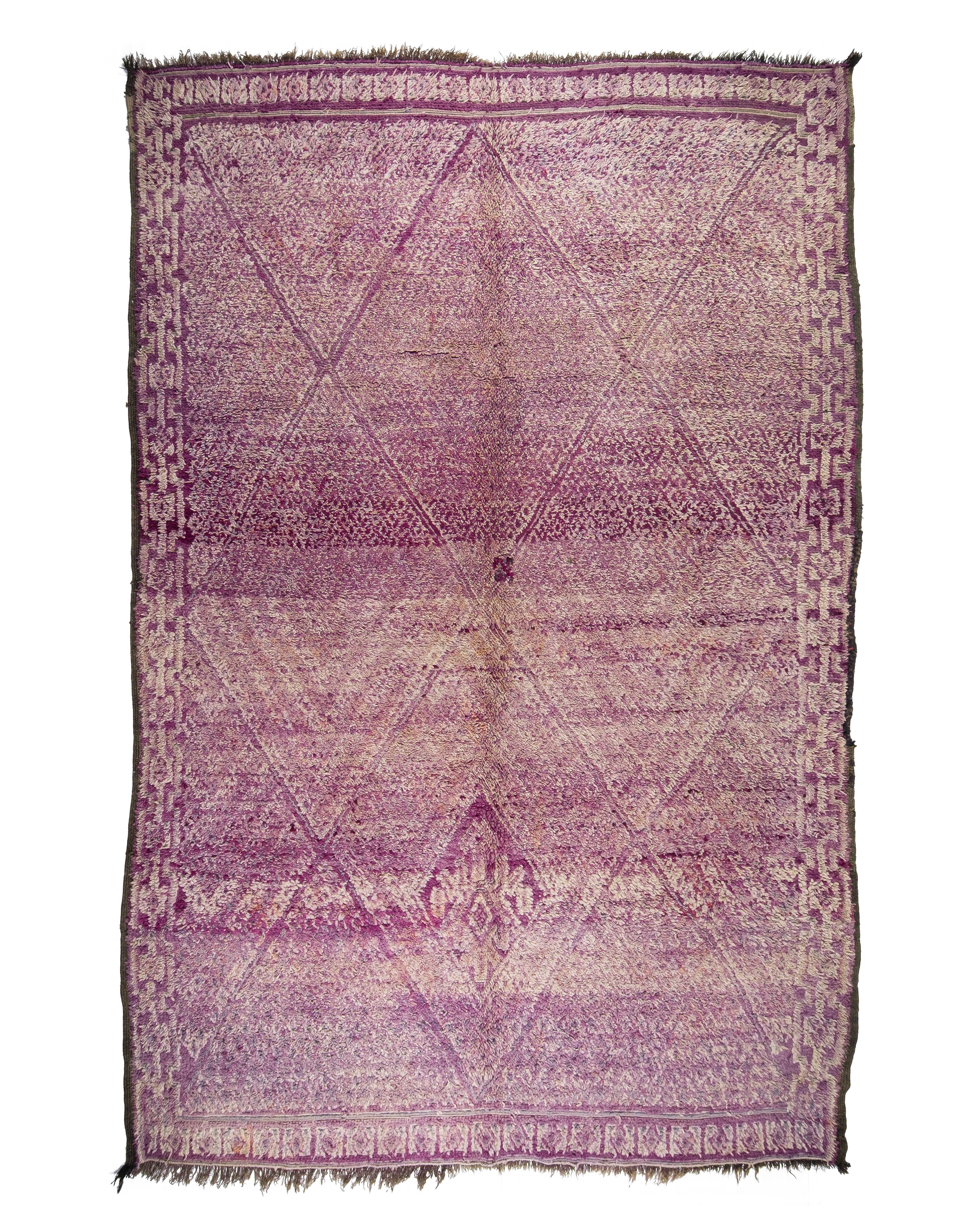 Vintage Beni Mguild Rug | Handmade Moroccan Wool Rug | 7.8 × 11.8 ft