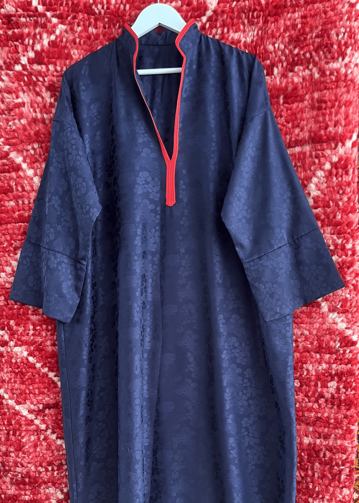 Navy Moroccan Kmiss with Red Trim | One Size