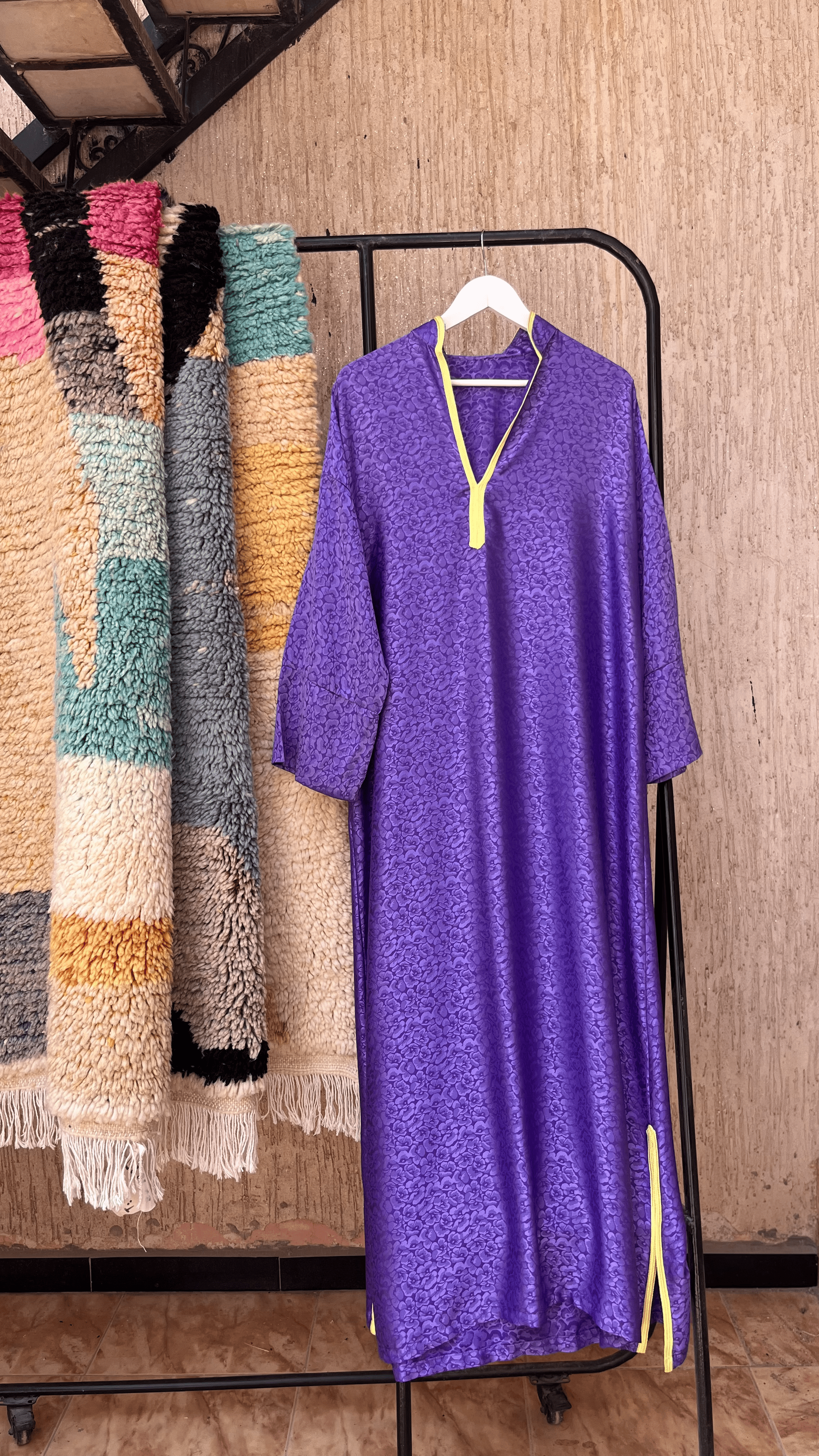 Purple Moroccan Kmiss with Yellow Trim | One Size
