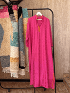 Fushia Moroccan Kmiss with Yellow Trim | One Size